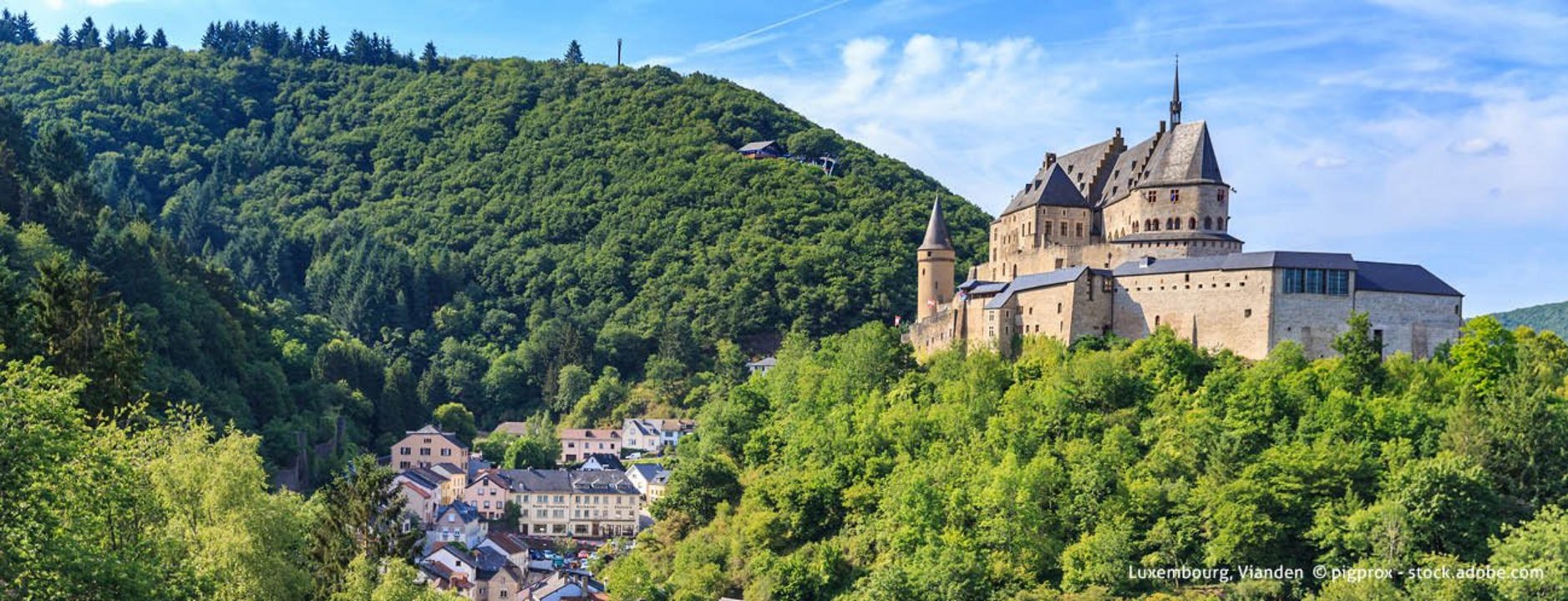 Vianden castle in Luxembourg