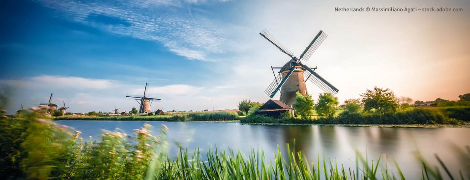 Netherlands, idyllic landscape, windmill