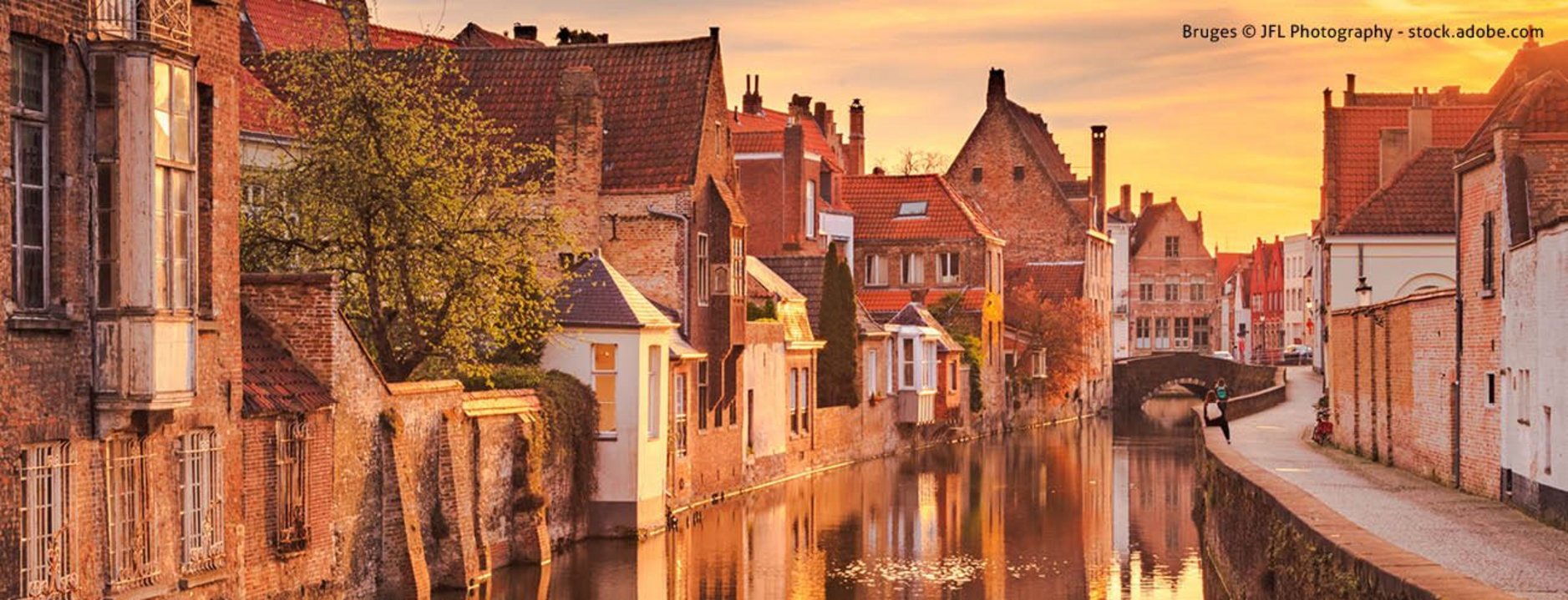 Cosy Bruges at sunset